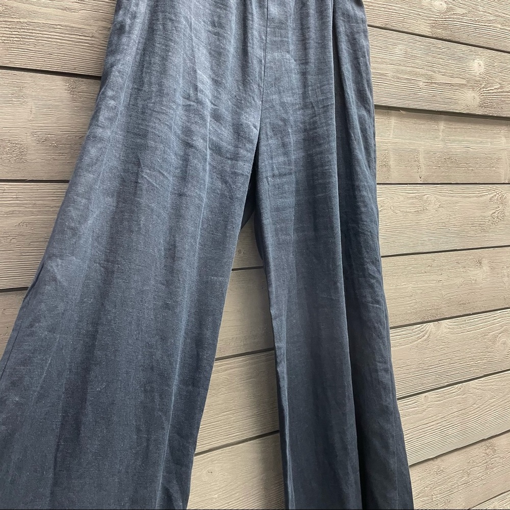 Wide Leg Linen Pants by 3 DOTS SB - Picture 4 of 7